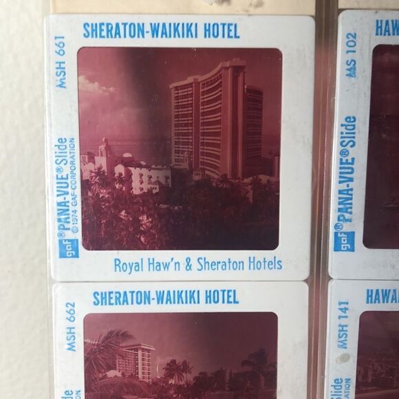 NWT Aloha! Hawaiian 🌺 GAF Slides 1970s Waikiki Diamond Head 🏖 🥥 🏊🏻‍♀️ Fab! - Picture 5 of 17